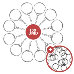 Argolla Sin Fin + Cadena x 100 unidades con Argollitas de Unión