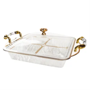Set Bandeja + 4 Compoteras - Cristal